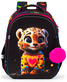 Шкільний ортопедичний рюкзак для дівчинки School Standard 38х30х18 см з Тигром для початкової школи (170-68)